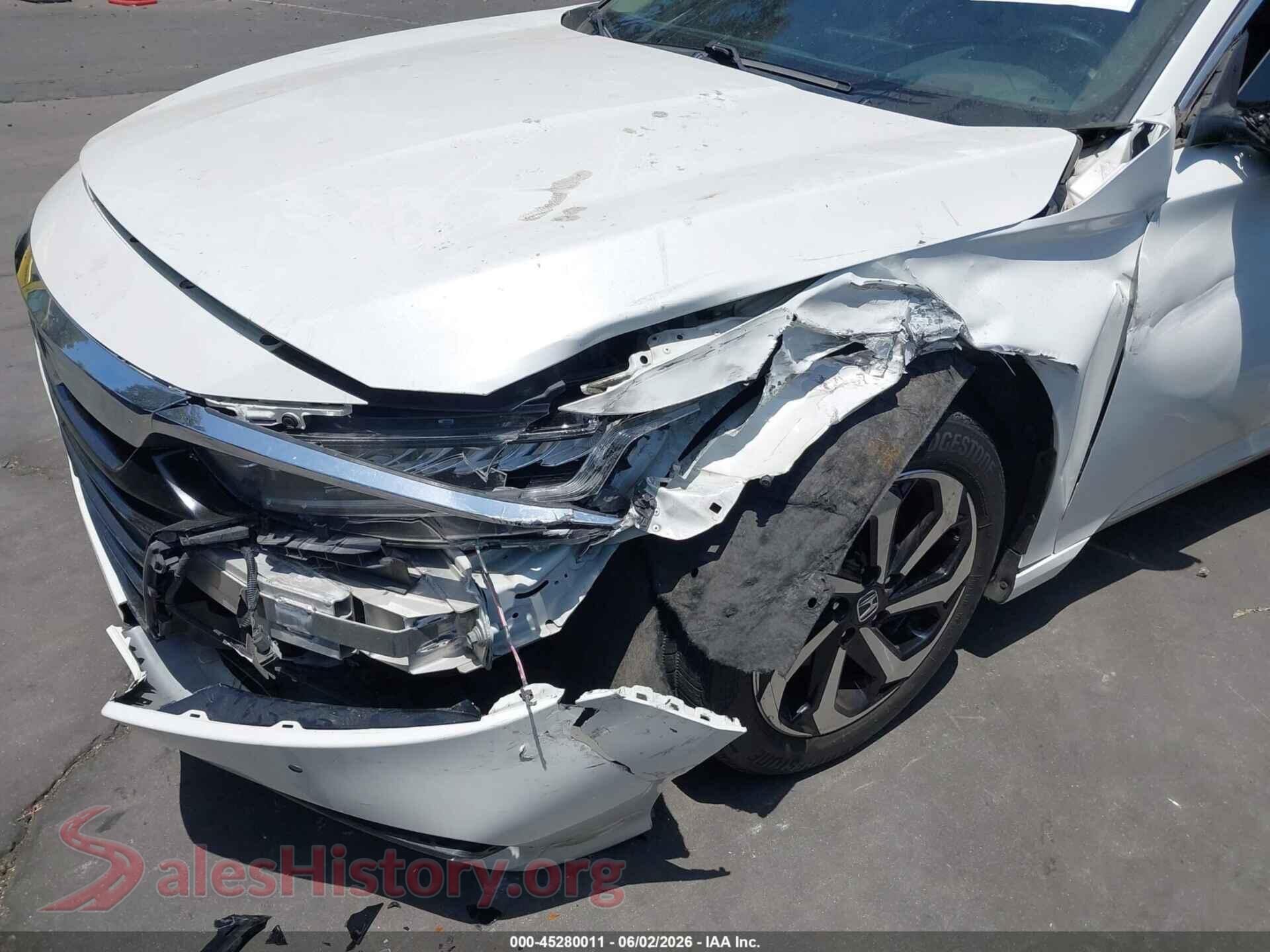 2018 HONDA ACCORD VIN 1HGCV1F9XJA053912, rear passenger side