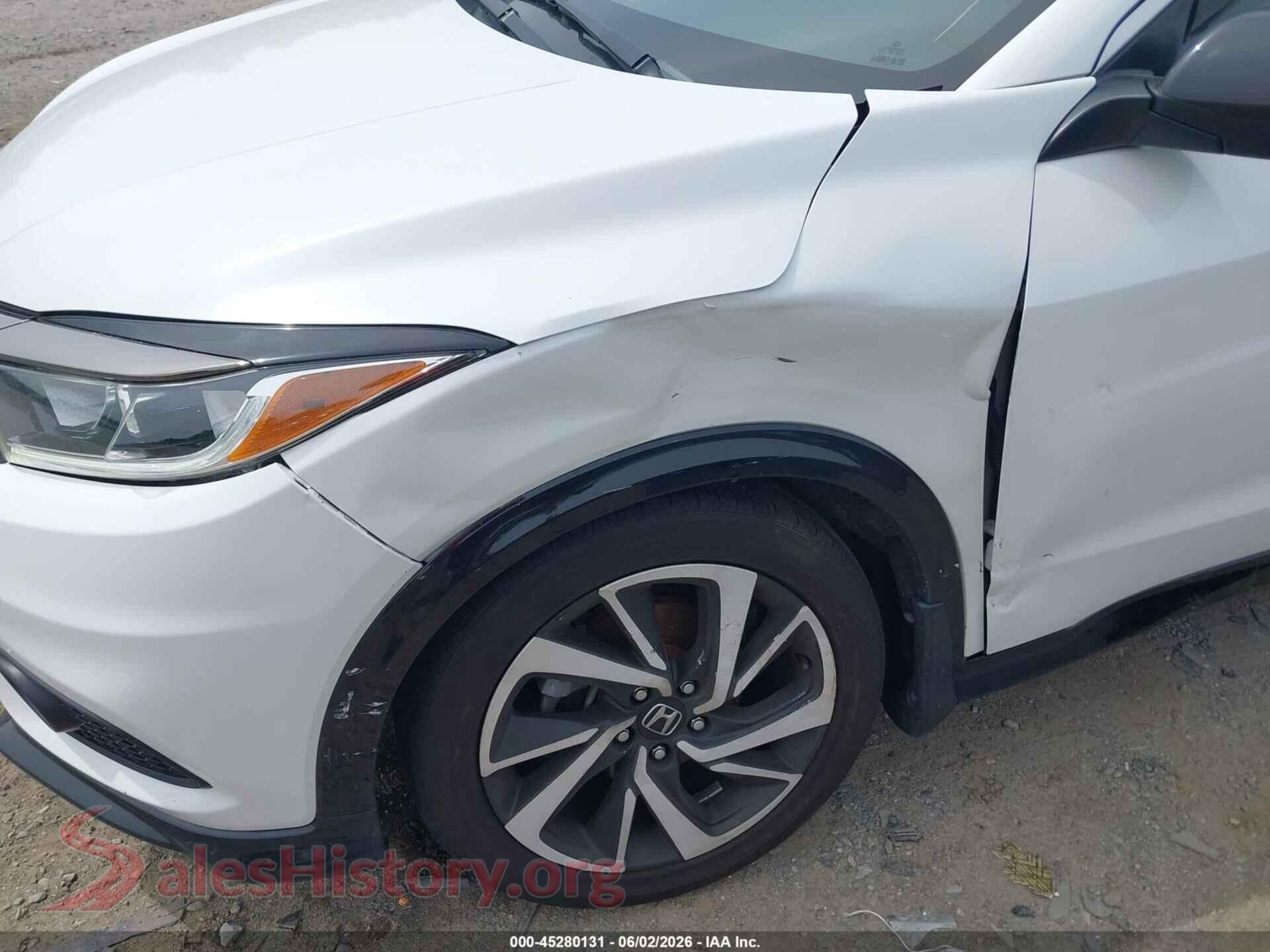 2020 HONDA HR-V VIN 3CZRU6H13LM703809, rear passenger side