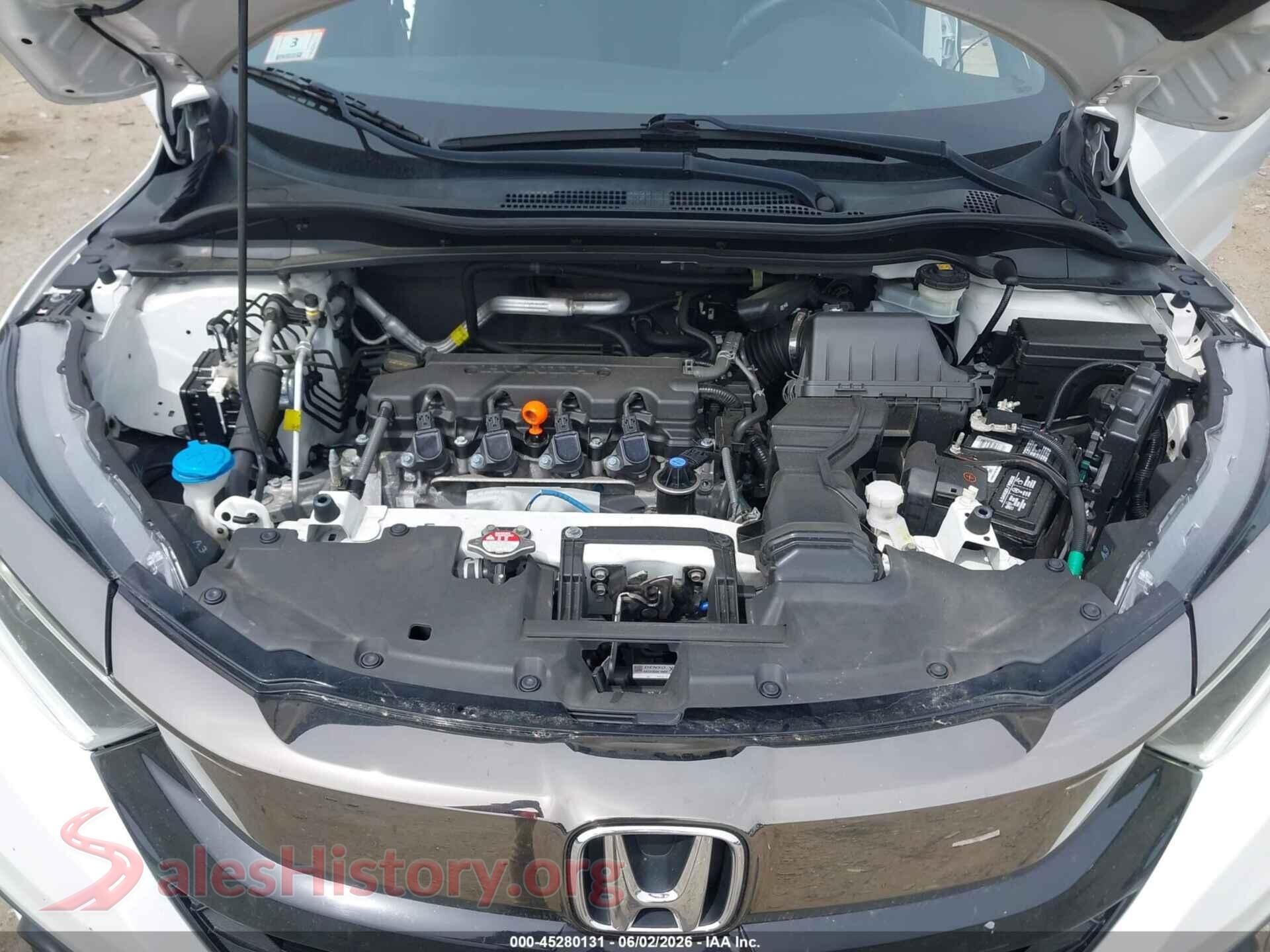 2020 HONDA HR-V VIN 3CZRU6H13LM703809, interior dashboard