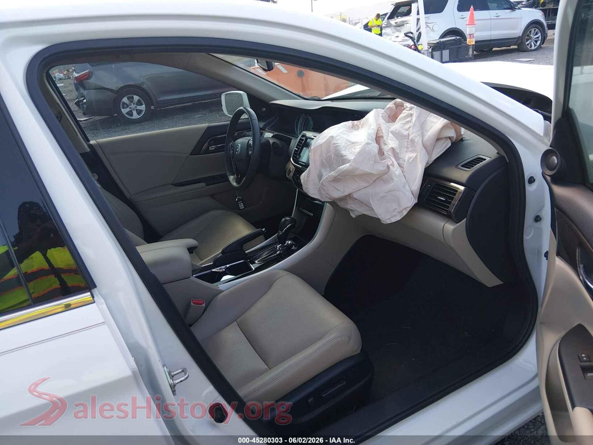 2017 HONDA ACCORD VIN 1HGCR3F85HA013108, rear view