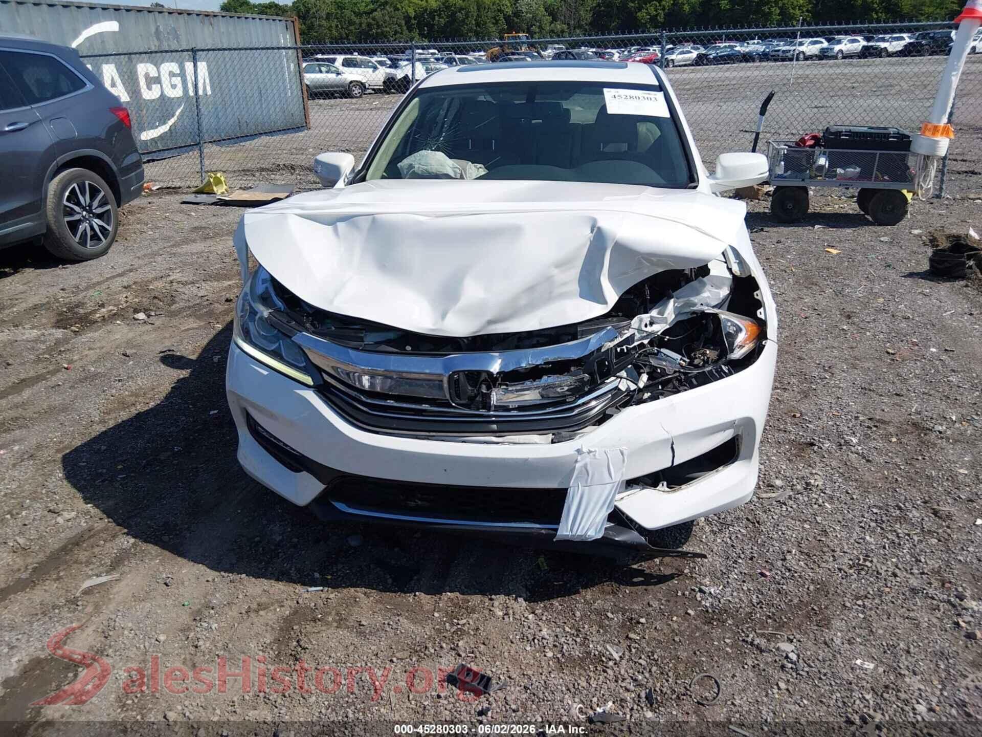 2017 HONDA ACCORD VIN 1HGCR3F85HA013108, rear passenger side