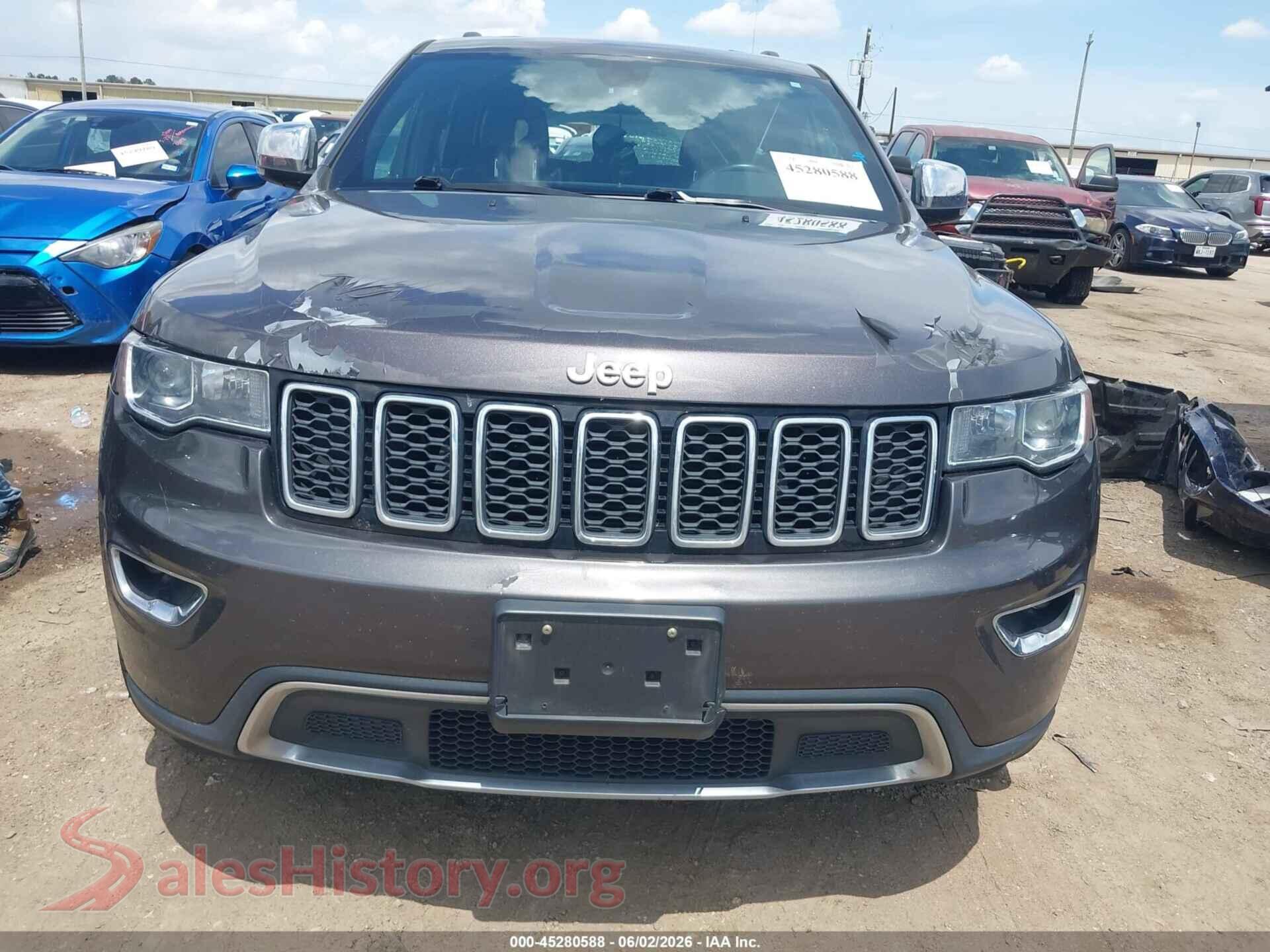 2020 JEEP GRAND CHEROKEE VIN 1C4RJFBG6LC243977, damage close-up