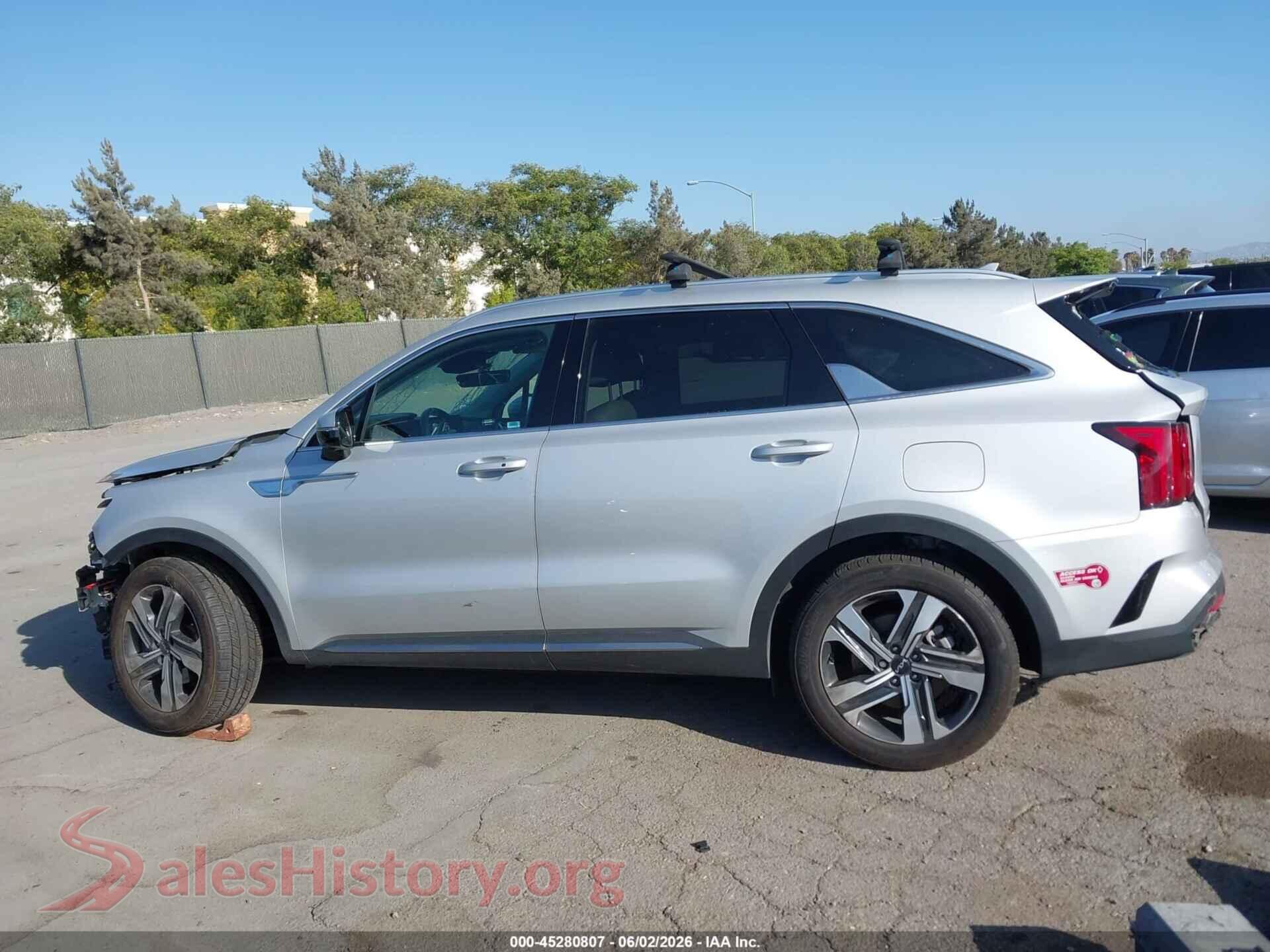 2024 KIA SORENTO PLUG-IN HYBRID VIN KNDRMDLH0R5247006, auction photo 14
