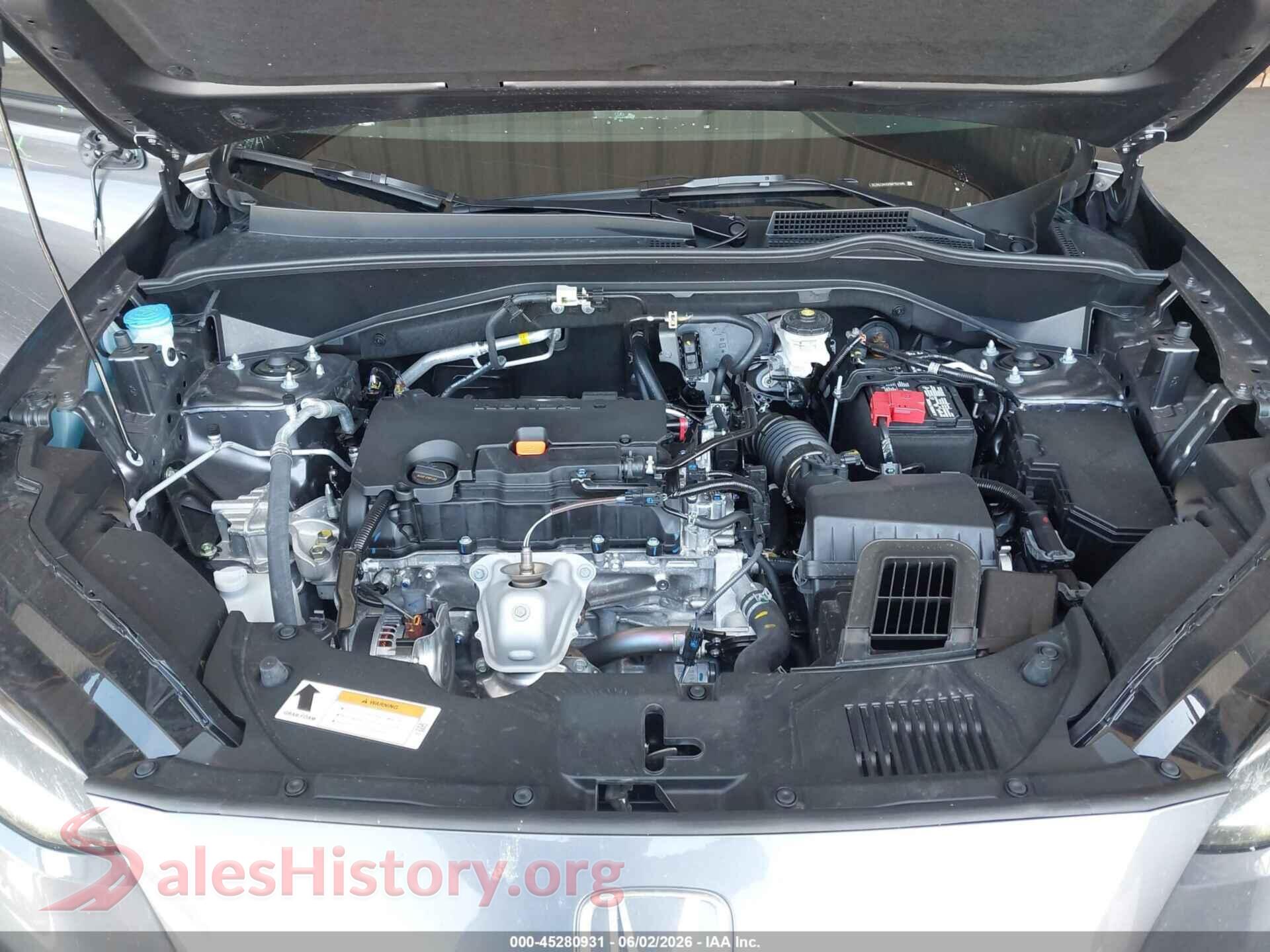 2025 HONDA HR-V VIN 3CZRZ2H32SM752400, interior dashboard