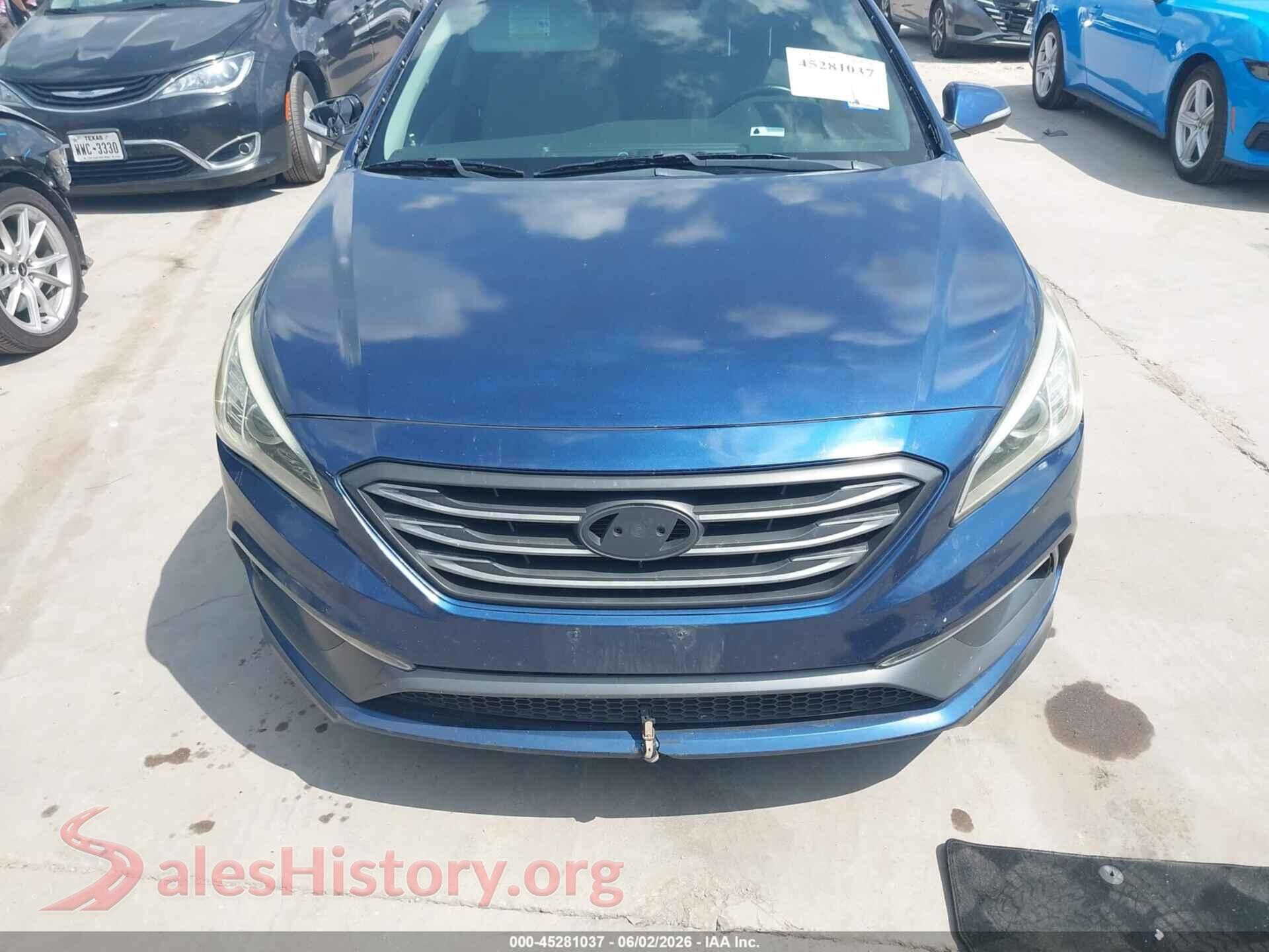2017 HYUNDAI SONATA VIN 5NPE34AF6HH566122, damage close-up
