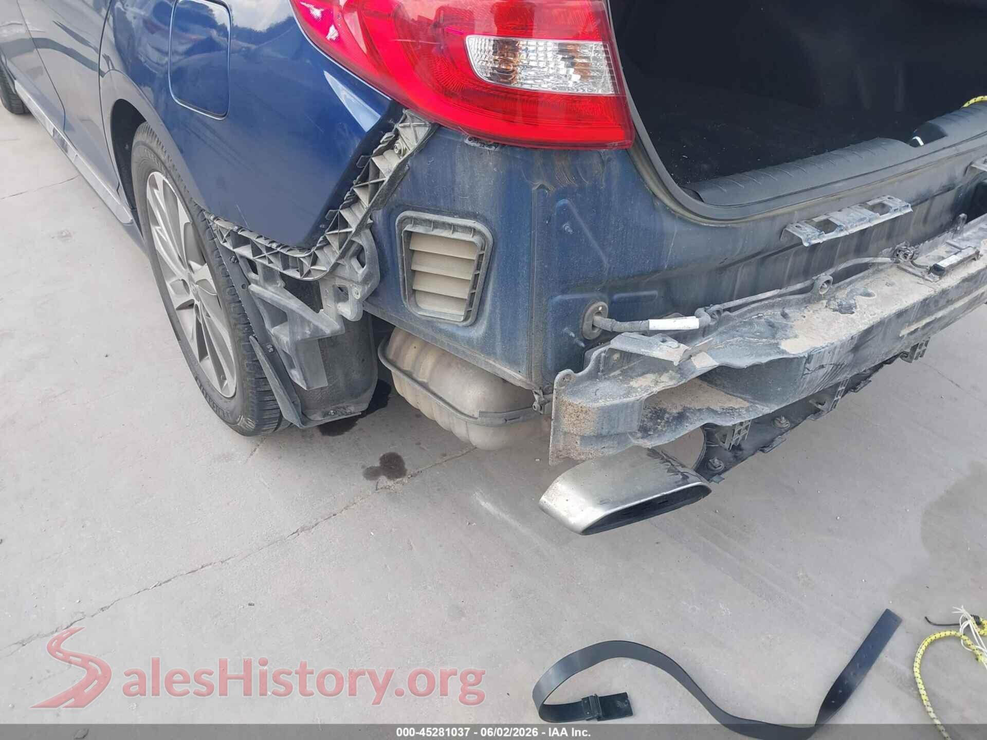 2017 HYUNDAI SONATA VIN 5NPE34AF6HH566122, rear passenger side