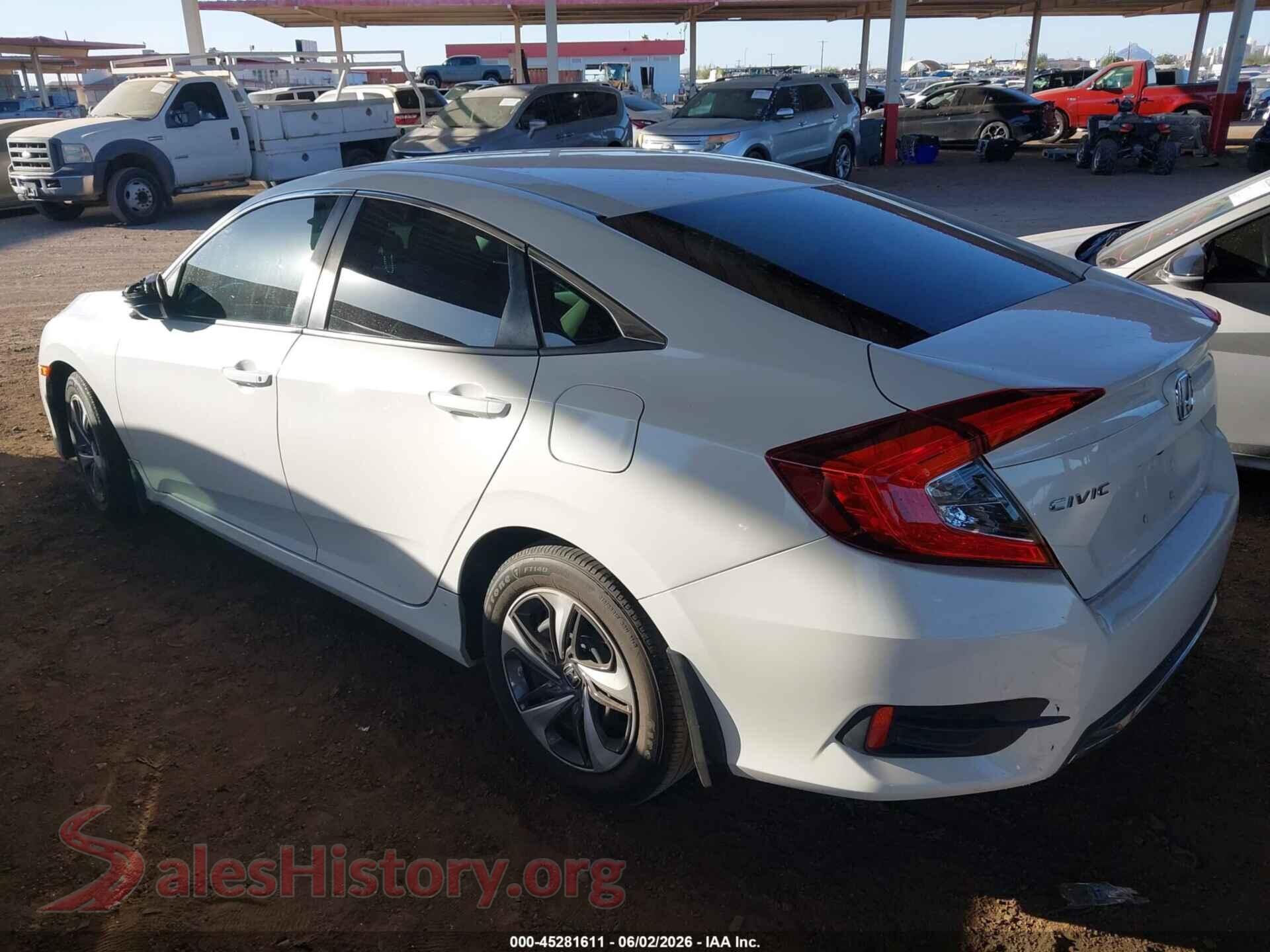 2021 HONDA CIVIC VIN 2HGFC2F62MH526500, driver side view