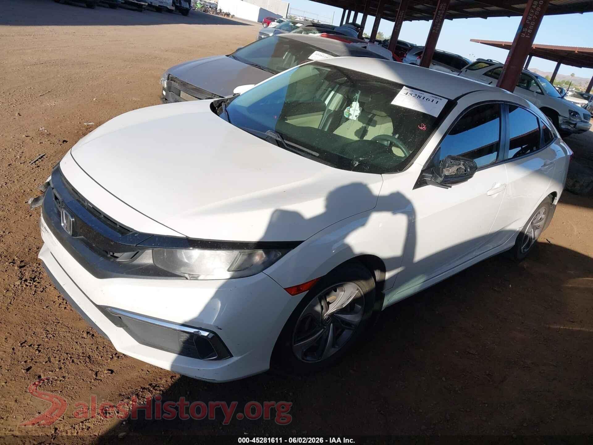 2021 HONDA CIVIC VIN 2HGFC2F62MH526500, front view
