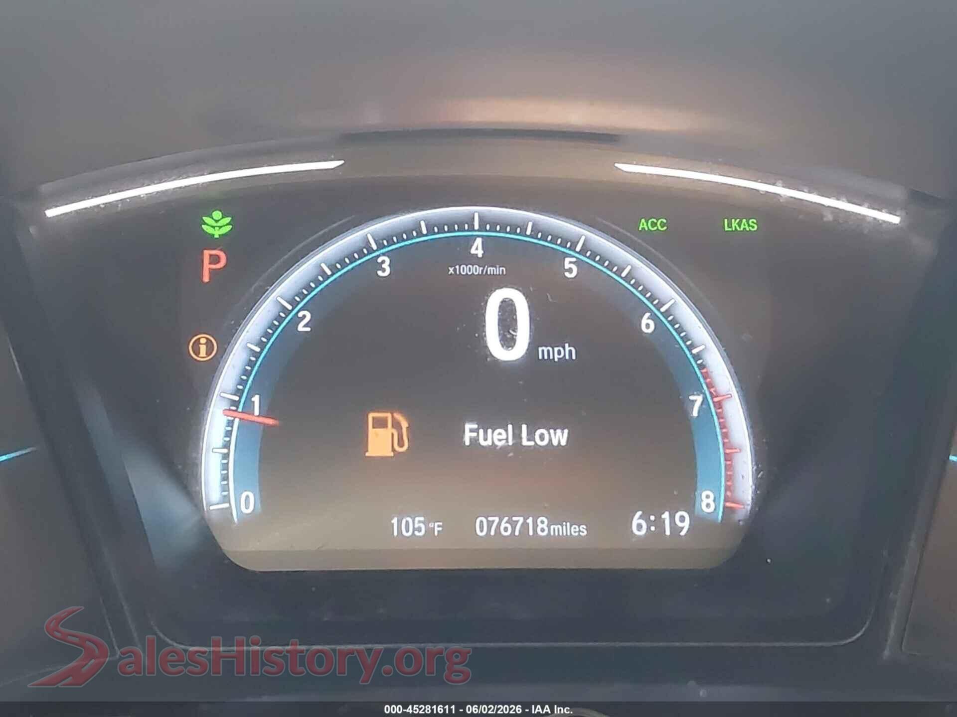 2021 HONDA CIVIC VIN 2HGFC2F62MH526500, passenger side view