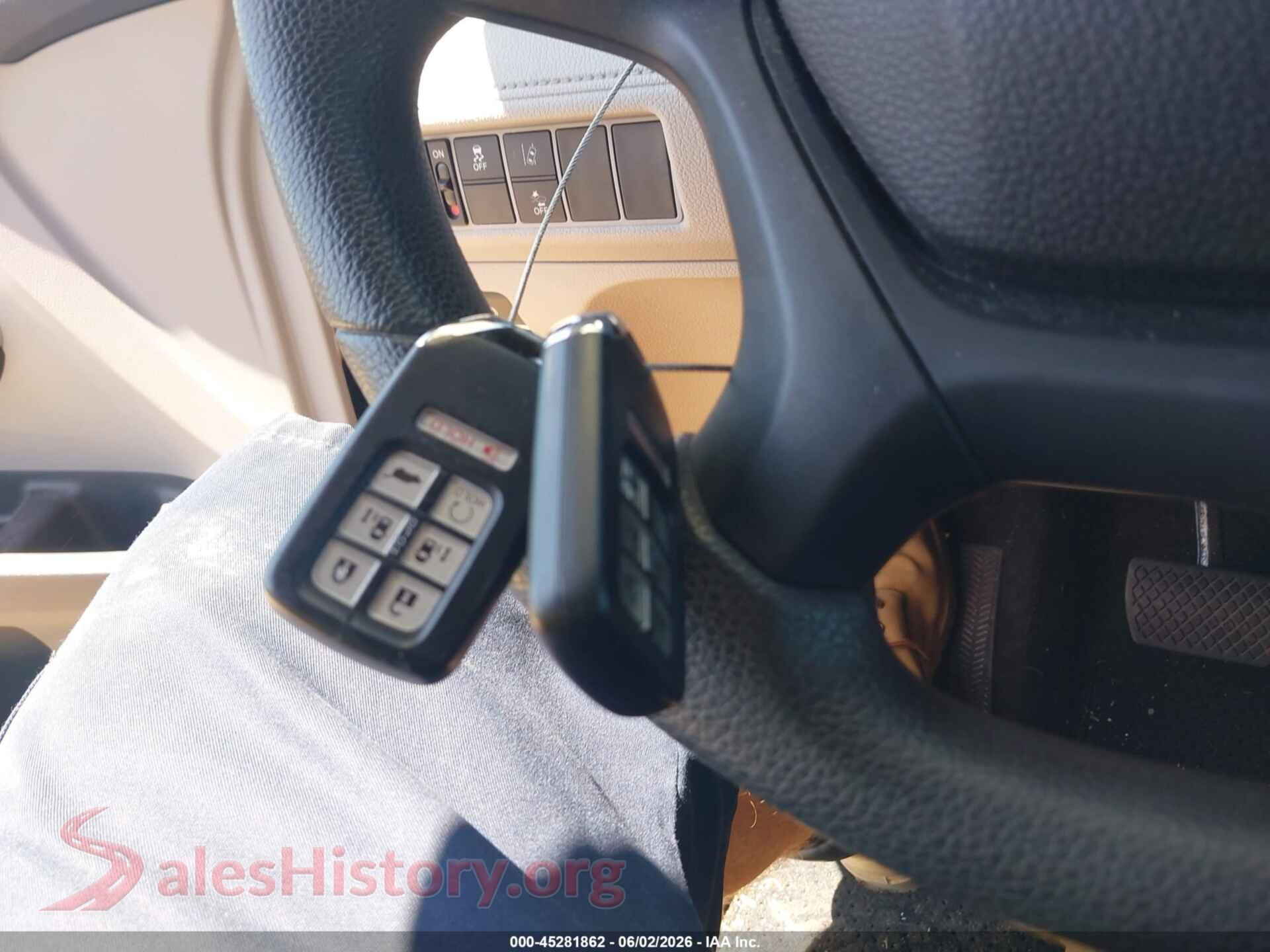 2018 HONDA ODYSSEY VIN 5FNRL6H56JB070509, odometer mileage