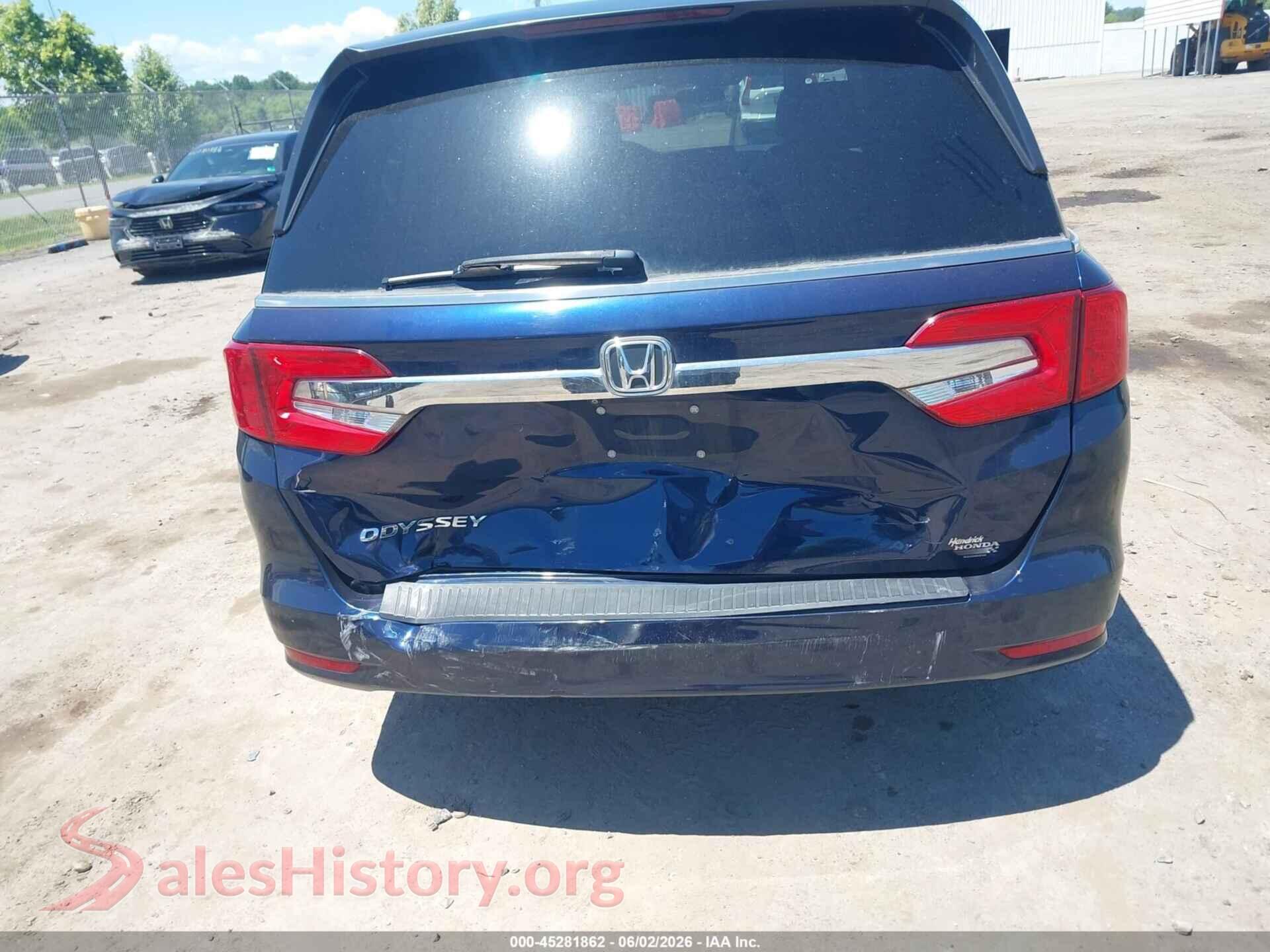 2018 HONDA ODYSSEY VIN 5FNRL6H56JB070509, rear passenger side