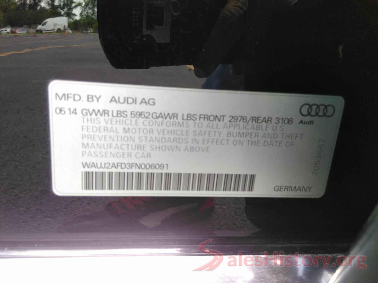 WAUJ2AFD3FN006091 2015 Audi A8